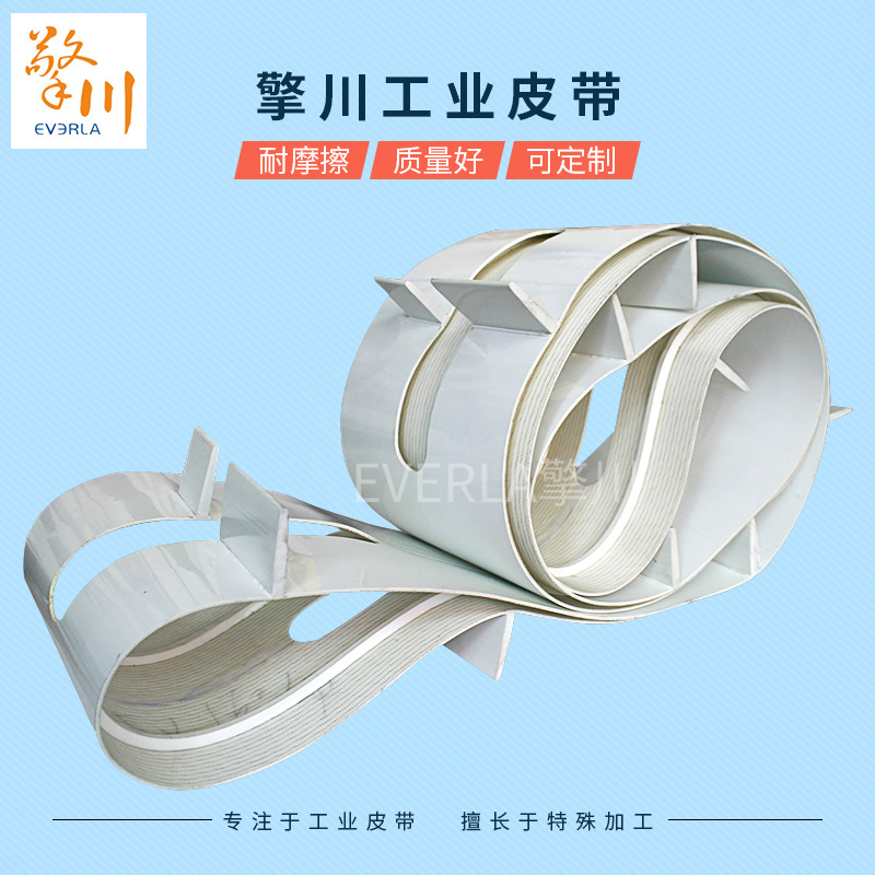 PU<a href='http://ontimecarpet.com/shusongdai/' target='_blank'><u>輸送帶</u></a>打孔加擋塊