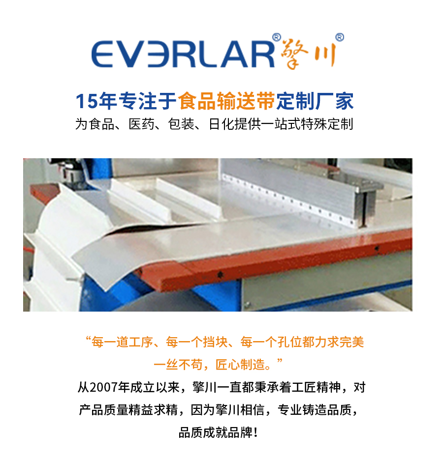 白色PU<a href='http://ontimecarpet.com/shusongdai/' target='_blank'><u>輸送帶</u></a>加擋板齒狀導(dǎo)條詳情02