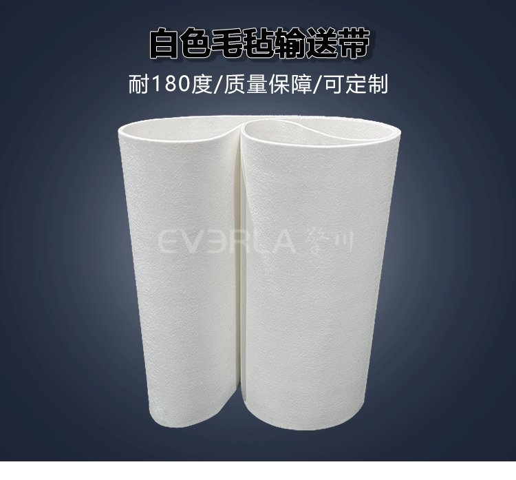 食品級(jí)白色毛氈<a href='http://ontimecarpet.com/shusongdai/' target='_blank'><u>輸送帶</u></a>